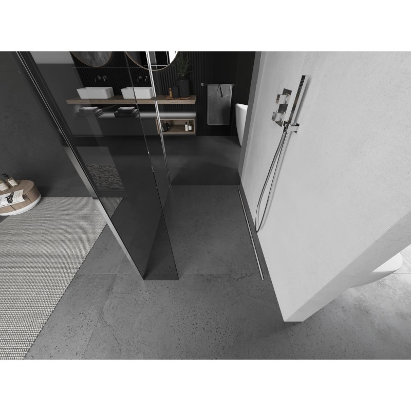 Mexen Kioto paroi de douche Walk-in 135 x 100 x 40 cm, transparent, chrome - 800-135-100-221-01-00-040