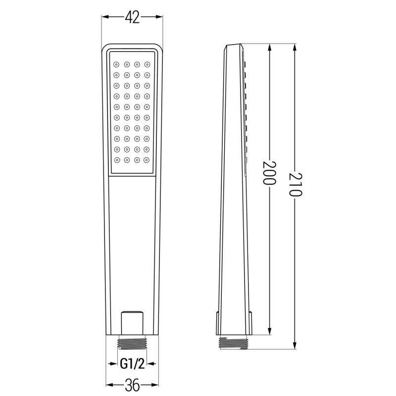 Mexen R-72 pommeau de douche 1 fonction, chromé - 79572-00