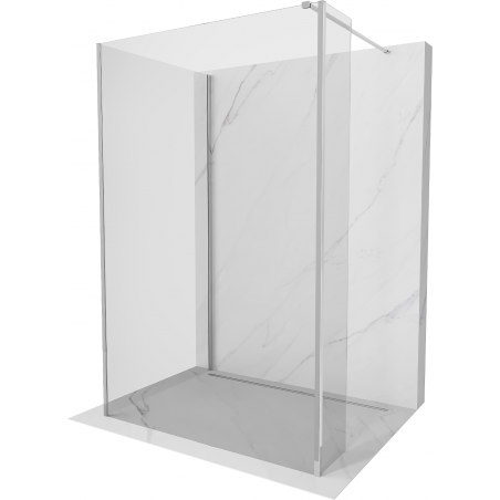 Mexen Kioto paroi de douche Walk-in 125 x 110 x 40 cm, transparent, chrome - 800-125-110-221-01-00-040