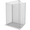 Mexen Kioto paroi de douche Walk-in 125 x 110 x 40 cm, transparent, chrome - 800-125-110-221-01-00-040