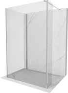 Mexen Kioto paroi de douche Walk-in 130 x 110 x 40 cm, transparent, chrome - 800-130-110-221-01-00-040