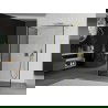 Mexen Kioto paroi de douche Walk-in 140 x 70 cm, motif noir, finition dorée brossée - 800-140-212-55-70-070