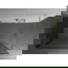 Mexen Kioto paroi de douche Walk-in 140 x 70 cm, motif noir, finition dorée brossée - 800-140-212-55-70-070