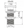 Mexen demi-siphon pour lavabo carré avec bouchon clic-clac, sans trop-plein, noir - 7991660-70