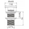 Mexen demi-siphon carré pour lavabo avec bouchon clic-clac, avec trop-plein, Noir - 7992660-70