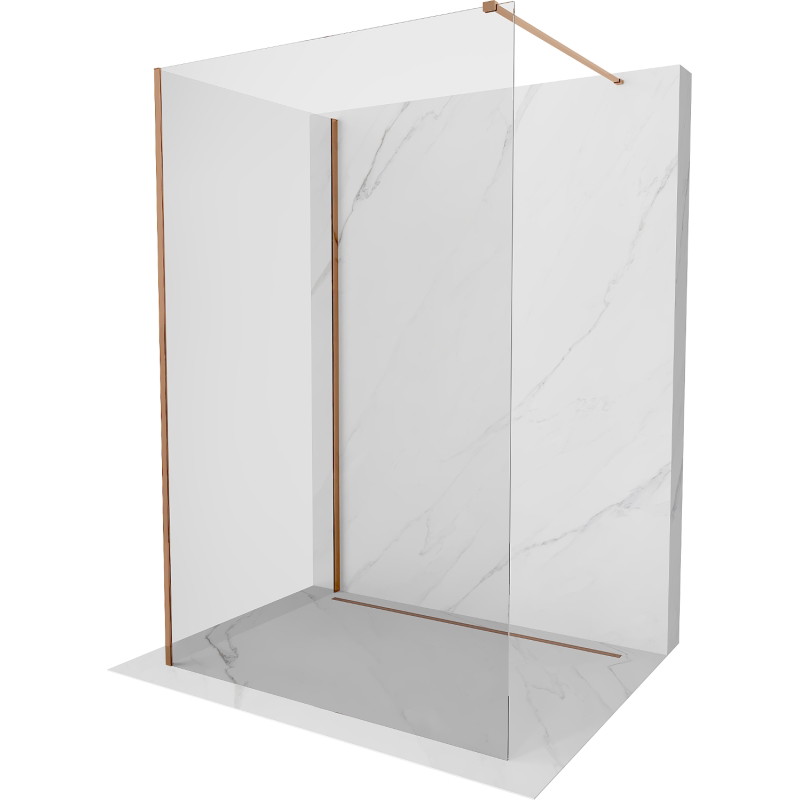 Mexen Kioto paroi de douche Walk-in 120 x 95 cm, transparent, or rose - 800-120-212-60-00-095