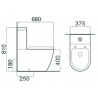 Mexen Lena wc compact avec abattant à descente progressive, blanc - 31051000