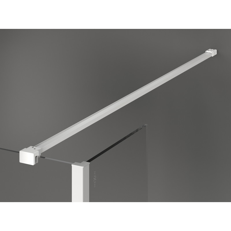 Mexen Kioto paroi de douche Walk-in 90 x 80 x 30 cm, transparent, blanc - 800-090-080-221-20-00-030