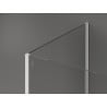 Mexen Kioto paroi de douche Walk-in 100 x 90 x 30 cm, transparent, blanche - 800-100-090-221-20-00-030