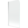 Paravent de bain pliant 1 panneau Mexen Felix 75 x 140 cm, transparent, chrome - 890-075-001-01-00