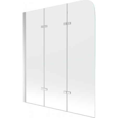 Paroi de bain Mexen Felix 3 volets 120 x 140 cm, transparent, chrome - 890-120-003-01-00