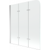 Paroi de bain Mexen Felix 3 volets 120 x 140 cm, transparent, chrome - 890-120-003-01-00