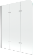 Paroi de bain Mexen Felix 3 volets 120 x 140 cm, transparent, chrome - 890-120-003-01-00