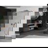 Mexen Kioto paroi de douche Walk-in 140 x 100 cm, motif noir, or rose - 800-140-212-60-70-100