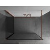 Mexen Kioto paroi de douche Walk-in 130 x 100 cm, cadre noir, or rose - 800-130-212-60-70-100