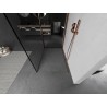Mexen Kioto paroi de douche Walk-in 120 x 120 cm, cadre noir, or rose - 800-120-212-60-70-120
