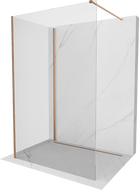 Mexen Kioto paroi de douche Walk-in 130 x 75 cm, transparent, laiton brossé - 800-130-212-65-00-075