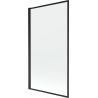 Mexen Alex paroi de baignoire 1-volet 70 x 140 cm, cadre noir fixe - 893-070-000-70-70