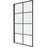 Mexen Alex paroi de baignoire à 1 battant 80 x 140 cm, grille noire - 893-080-001-70-77