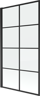 Mexen Alex paroi de douche 1-volet 80 x 140 cm, grille noire - 893-080-001-70-77