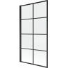 Mexen Alex paroi de douche à 1 battant 80 x 140 cm, grille noire fix - 893-080-000-70-77