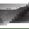 Mexen Kioto paroi de douche Walk-in 125 x 80 cm, transparente, finition en laiton brossé - 800-125-212-65-00-080