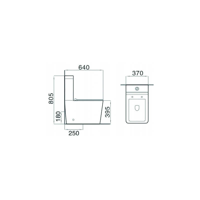 Mexen Cube wc compact avec abattant à fermeture lente, blanc - 31014000