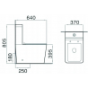 Mexen Cube toilettes compactes avec siège à fermeture lente, Blanc - 31014000