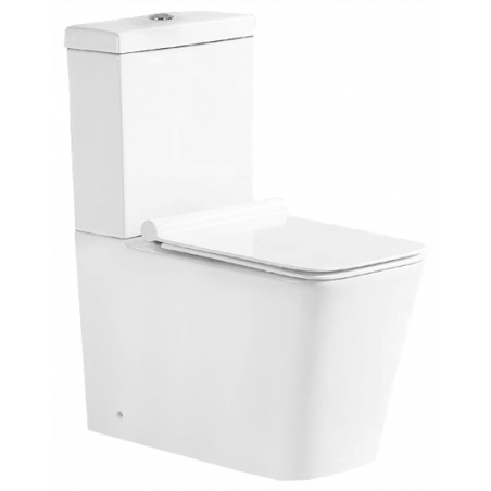 Mexen Cube toilettes compactes avec siège à fermeture lente, Blanc - 31014000