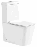 Mexen Cube toilettes compactes avec siège à fermeture lente, Blanc - 31014000
