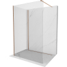 Mexen Kioto paroi de douche Walk-in 100 x 90 cm, transparent, cuivre brossé - 800-100-212-65-00-090
