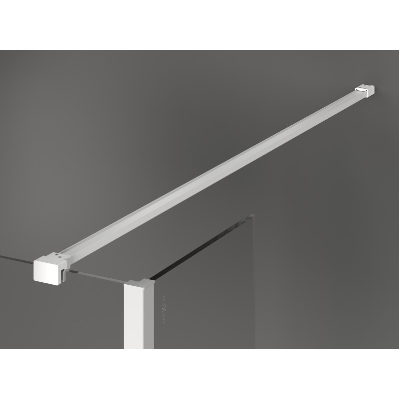 Mexen Kioto paroi de douche Walk-in 120 x 95 x 40 cm, transparent, blanc - 800-120-095-221-20-00-040