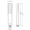 Mexen R-72 pomme de douche 1 fonction, Noir - 79572-70