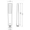 Mexen R-72 pommeau de douche 1 fonction, noir - 79572-70