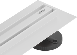 Mexen Flat 360° Slim canalisation linéaire rotative 120 cm, blanc - 1241120