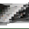 Paroi de douche Mexen Kioto Walk-in 140 x 110 cm, transparent, laiton brossé - 800-140-212-65-00-110