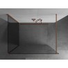 Mexen Kioto paroi de douche Walk-in 120 x 110 cm, transparent, cuivre brossé - 800-120-212-65-00-110