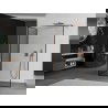 Mexen Kioto paroi de douche Walk-in 140 x 70 cm, motif noir, laiton brossé - 800-140-212-65-70-070