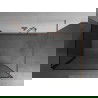 Mexen Kioto paroi de douche Walk-in 140 x 70 cm, motif noir, laiton brossé - 800-140-212-65-70-070