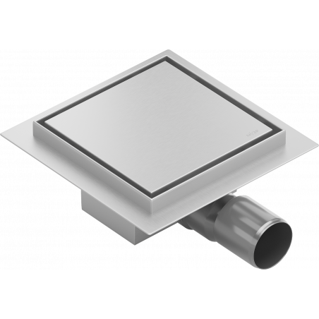Mexen Flat-Q M13 grille de sol encastrable carré 12 x 12 cm, inox - 1010012