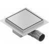 Mexen Flat drain de sol encastré carré 12 x 12 cm, chrome - 1010012