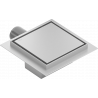 Mexen Flat drain de sol encastré carré 12 x 12 cm, chrome - 1010012