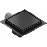 Mexen Flat drain de sol encastré carré 12 x 12 cm, noir - 1710012