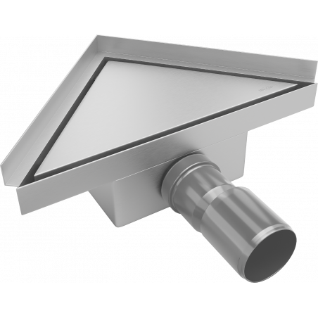 Mexen Flat drain de sol triangulaire 20 x 20 cm, chrome - 1010320