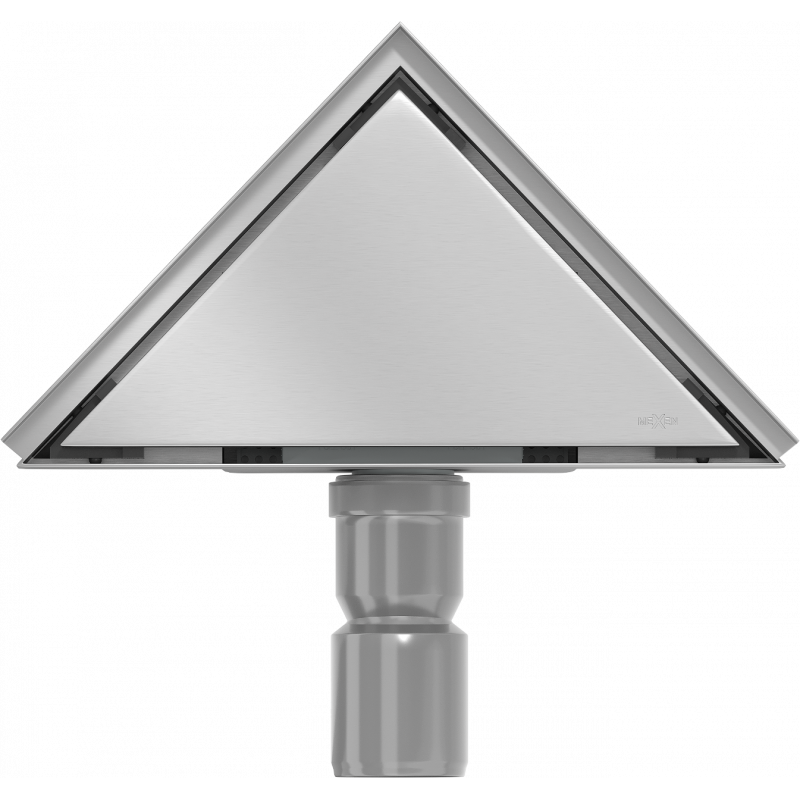Mexen Flat-T M13 caniveau de sol triangulaire 20 x 20 cm, inox - 1010320