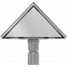 Mexen Flat drain de sol triangulaire 20 x 20 cm, chrome - 1010320