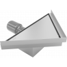 Mexen Flat drain de sol triangulaire 20 x 20 cm, chrome - 1010320