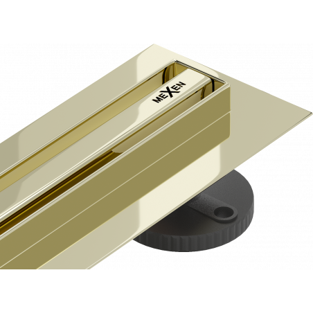 Mexen Flat 360° Slim drain linéaire rotatif 60 cm, doré - 1541060