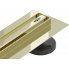 Mexen Flat 360° Slim drain linéaire rotatif 60 cm, doré - 1541060