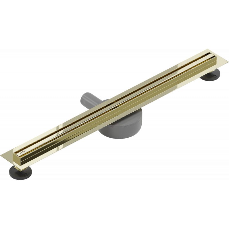 Mexen Flat 360° Slim siphon linéaire rotatif 60 cm, doré - 1541060